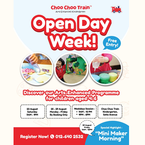 Open Day Week! @ Choo Choo Train Arts-Enhanced Kindergarten, Setia Avenue (Setia Alam)