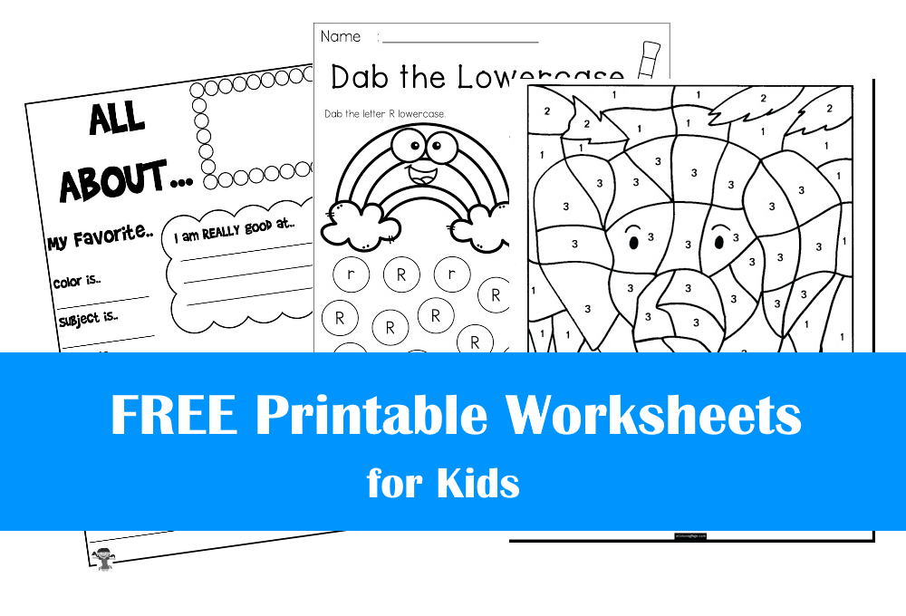 FREE Printable Worksheets for Kids | Bundle #1