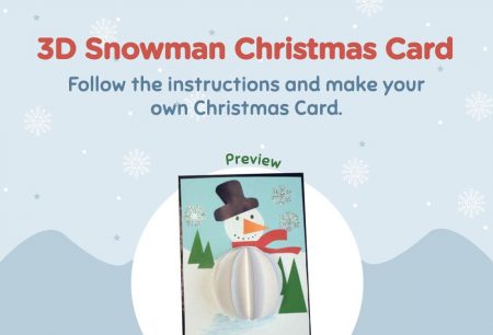 Art - 3D Snowman Christmas Card