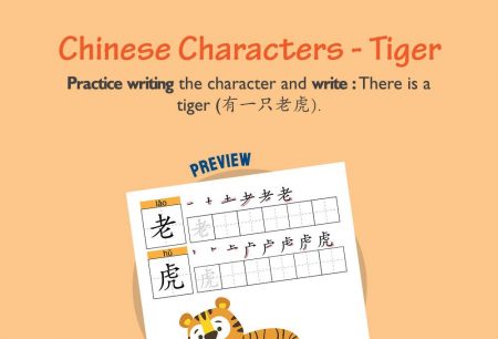 Language - Chinese Characters: Tiger (Chinese New Year 2022)
