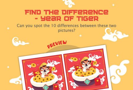 Logic & Puzzles - Find the Difference: Year of Tiger (Chinese New Year 2022)