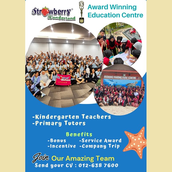 Kindergarten Teacher & Primary Tuition Tutor @ Strawberry Wonderland, Taman Pelangi Semenyih