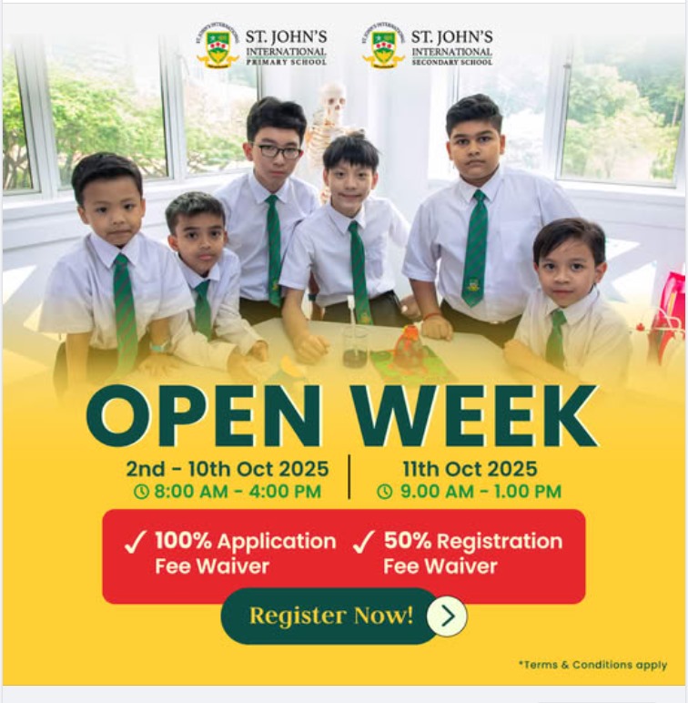 2025 Open Week @ St. John’s International School, Bukit Nanas