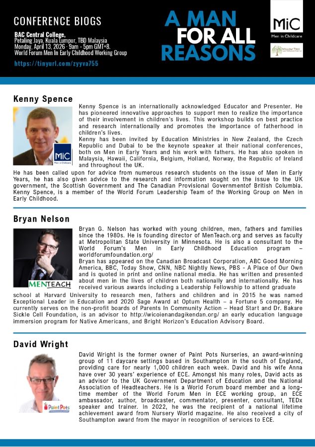 World Forum Pre-Conference: Men in Early Childhood