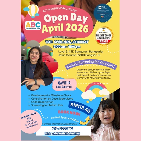 Open Day April 2026 @ Autism Behavioral Center (ABC), Bangsar, Kuala Lumpur