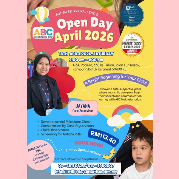Open Day April 2026 @ Autism Behavioral Center (ABC), Bangsar, Kuala Lumpur