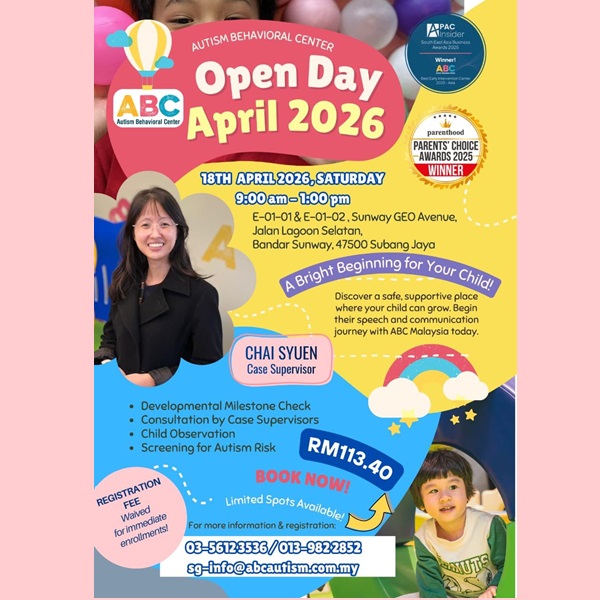 Open Day April 2026 @ Autism Behavioral Center (ABC), Bangsar, Kuala Lumpur