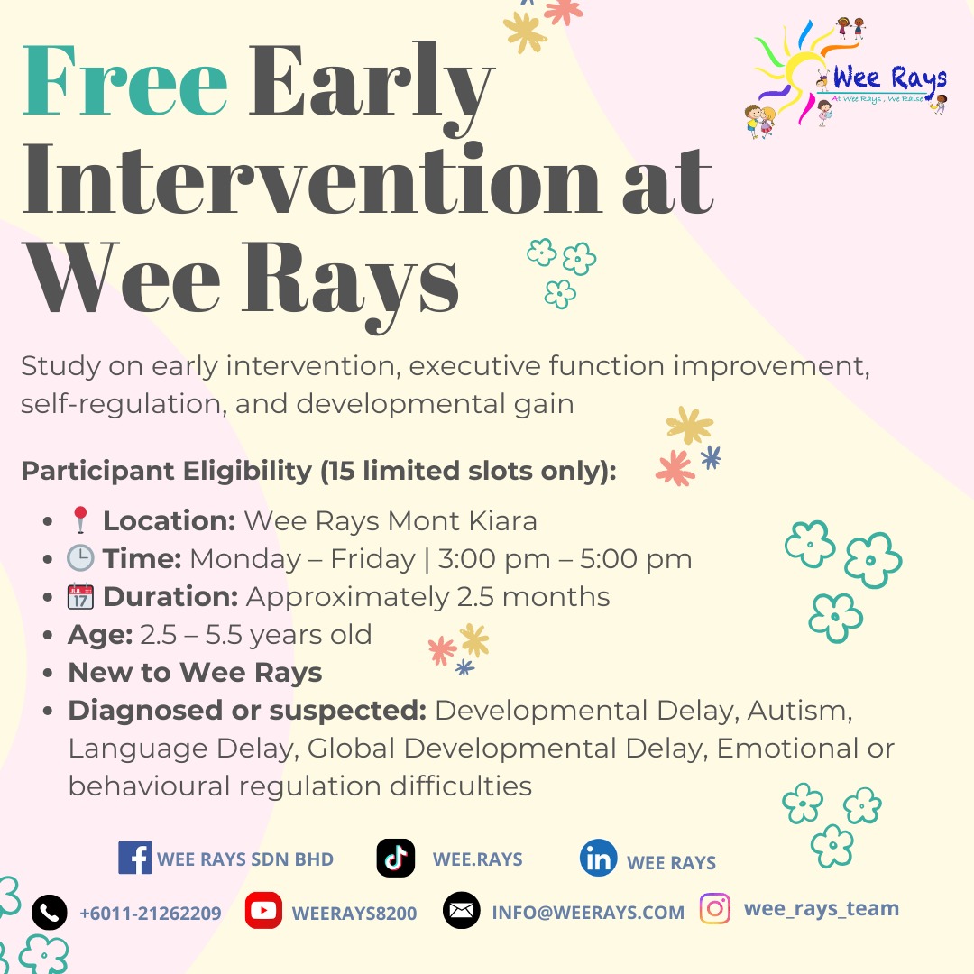 Free Early Intervention @ Wee Rays, Mont Kiara